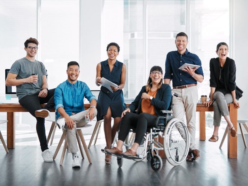 Business Group Laughing